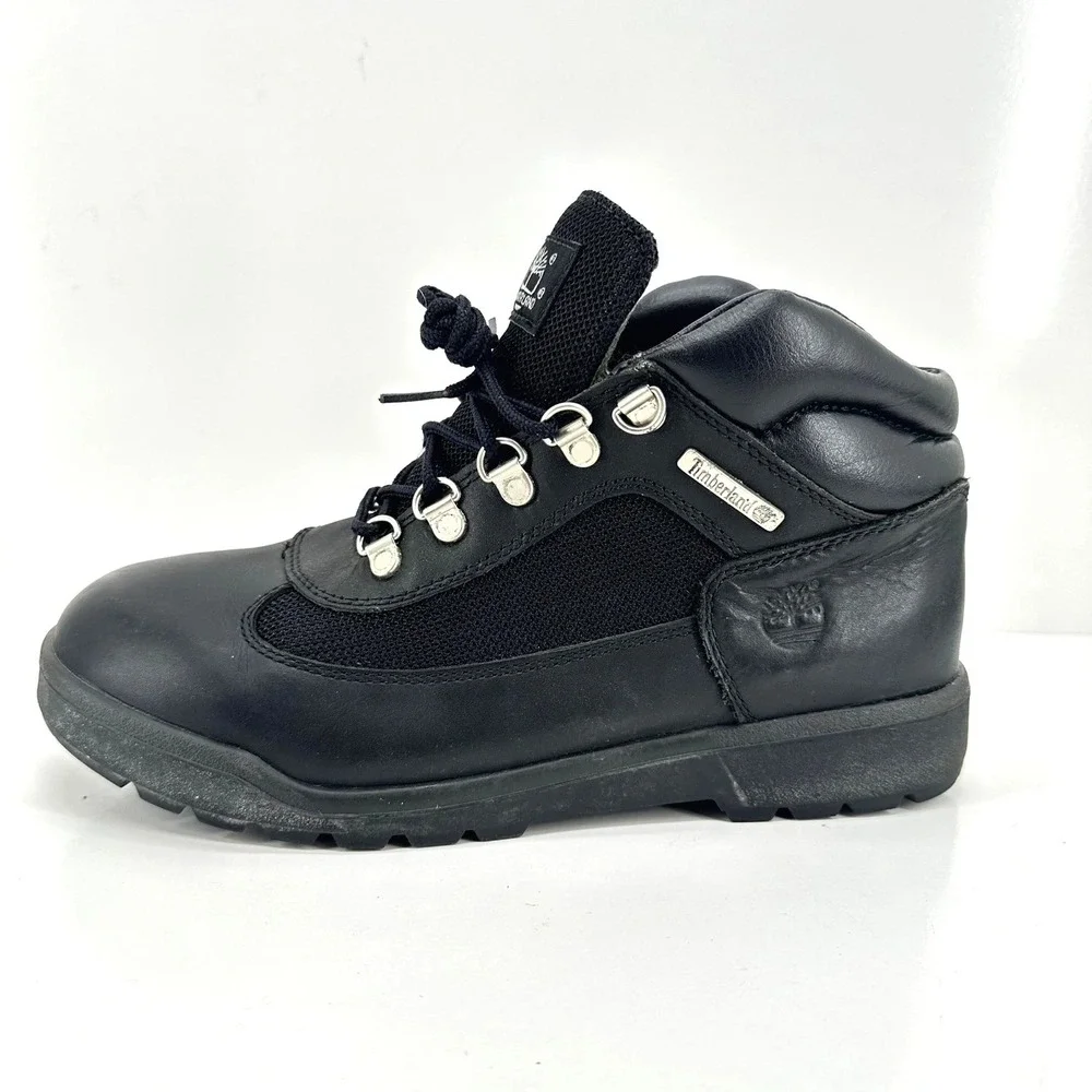 Timberland Boots Field Boot Black‎ Leather Mesh Mid Top Hiking 13061